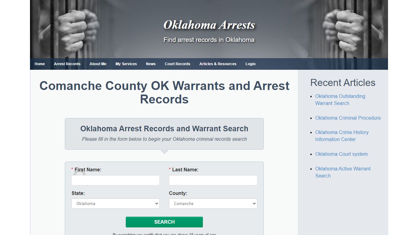 Comanche County OK Warrants and Arrest Records